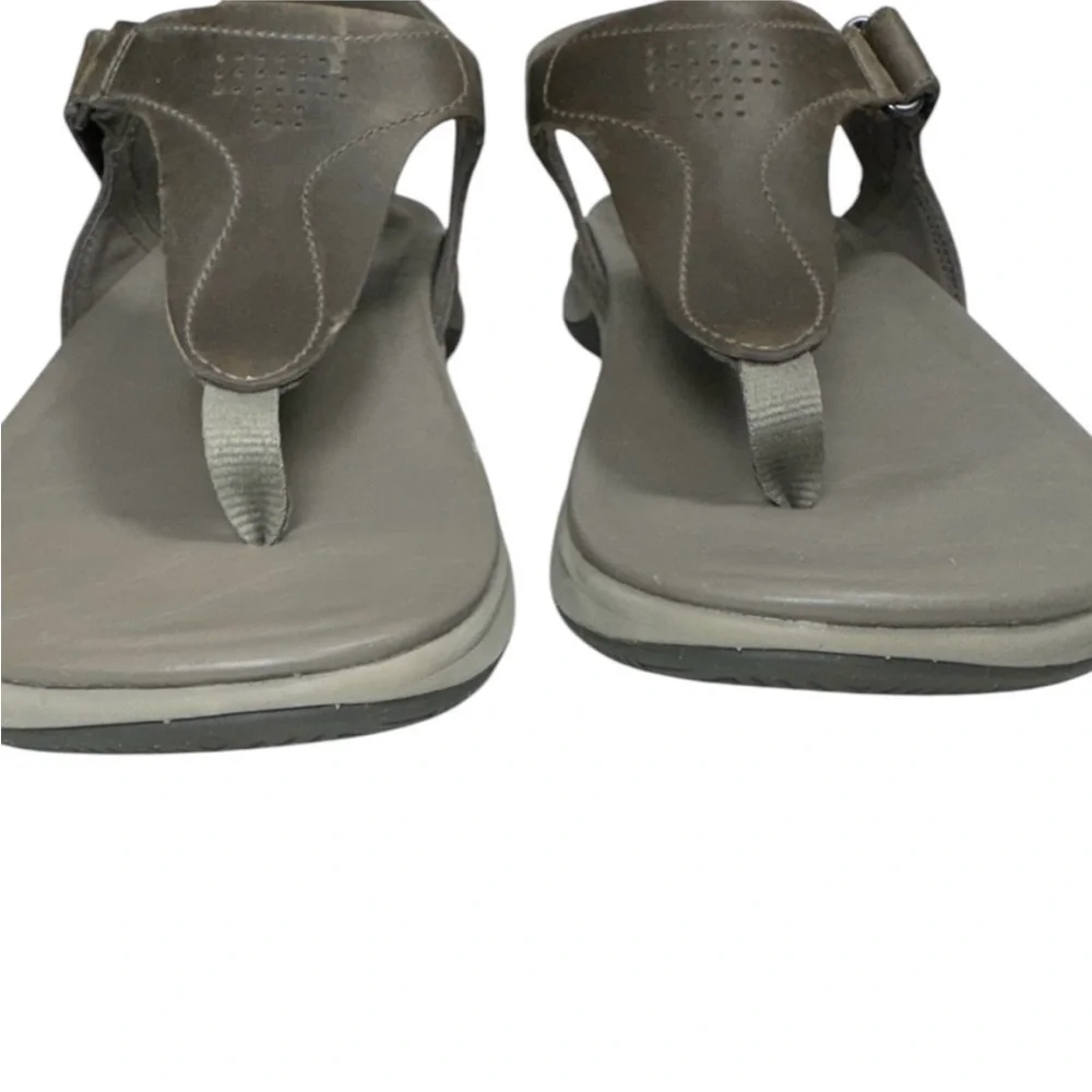 Merrell Tideriser Luna Leather Adjustable T-Strap Brindle Thong Sandals Size 10 - Picture 3 of 15